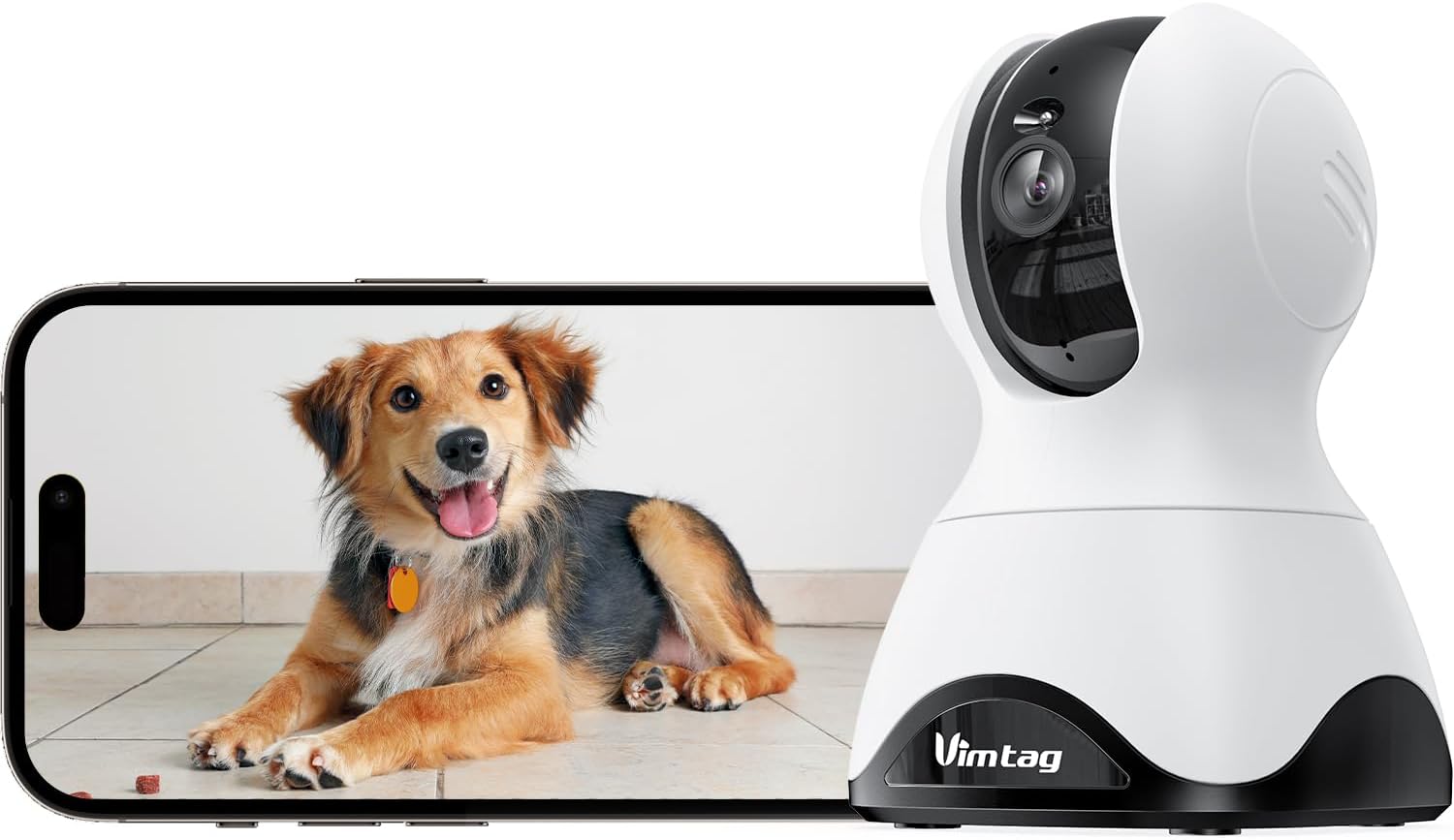 2.5K Indoor Camera, 360° Pet Camera, 5G/2.4G WiFi Baby Monitor with Phone App, Speaker for Dog Cat Home Security, Motion Tracking, Free AI Detection & Alarm, Night Vision, SD/Cloud Storage