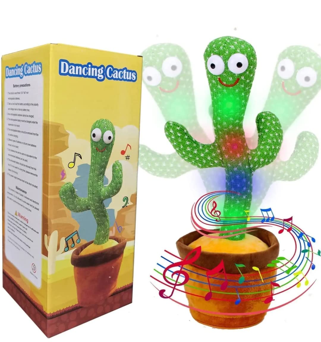 CANTUS Toys Talking Cactus Toys for Kids Dancing Cactus Toys Can Sing Wriggle & Singing Recording Repeat What You Say Funny Education Toys Playing Home Decor (Rotate 360,New Version)