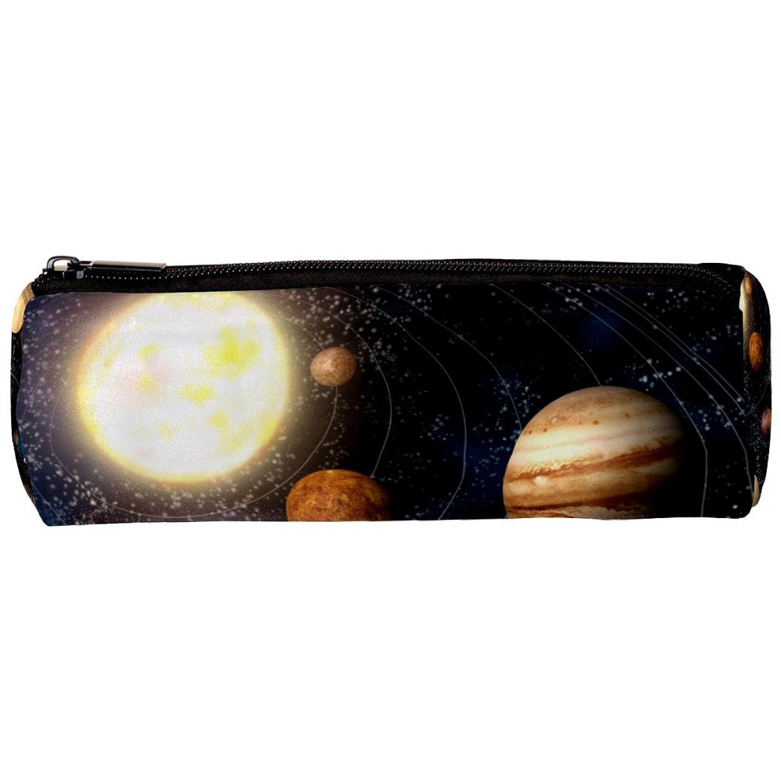 Astuccio educativo con sistema solare orbite e pianeti sacchetto della penna della chiusura lampo borsa per cancelleria viaggio scuola studente forniture