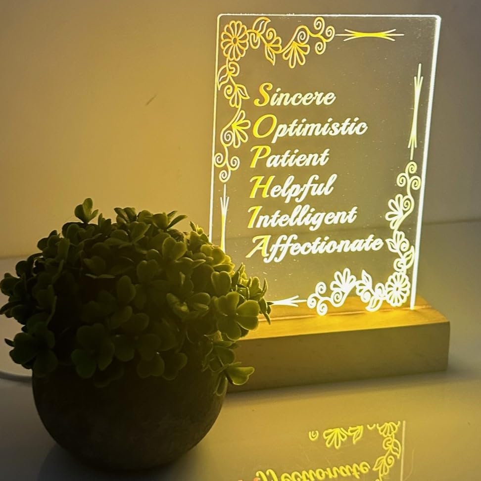 Lámpara LED de Mesa Personalizada con Base de Madera miniatura 2