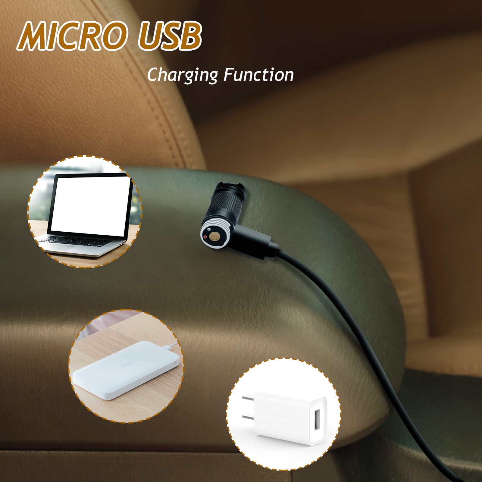 Mini lampe de poche EDC aste par USB avec indicateur LED, lampe torche, 220 lumens, 2 modes de commutation, olla fire, Mini2  39