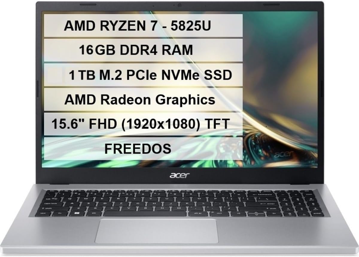 ACER Aspire Go 15 AG15-42P-R23G Ryzen7-5825U 16GB DDR4 1TB SSD 15.6