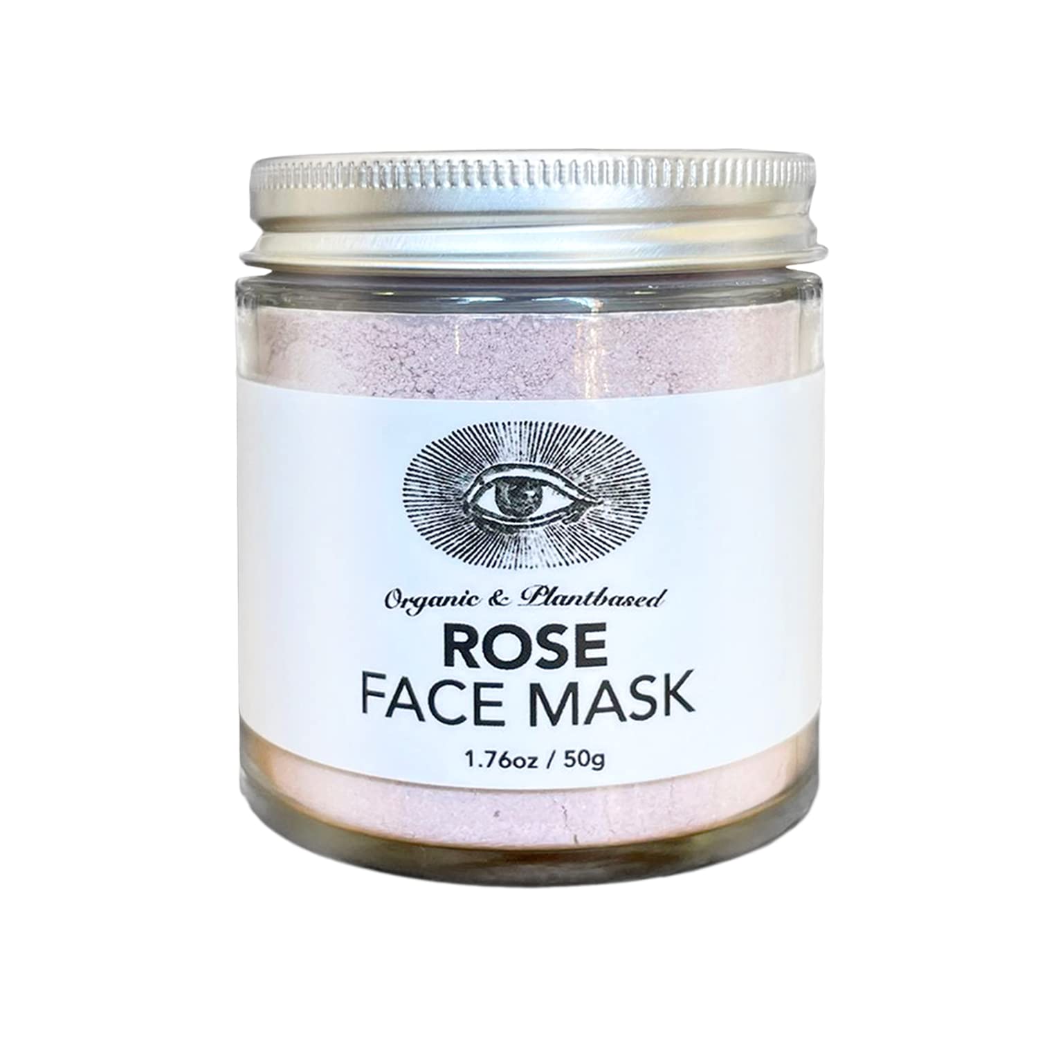 Anima Mundi Apothecary Rose Clay Mask - With Rose, Hibiscus & Mangosteen Powder - Hydrating & Purifying Mask with Soothing White Kaolin Clay + Aloe Vera Extract (1.76oz)