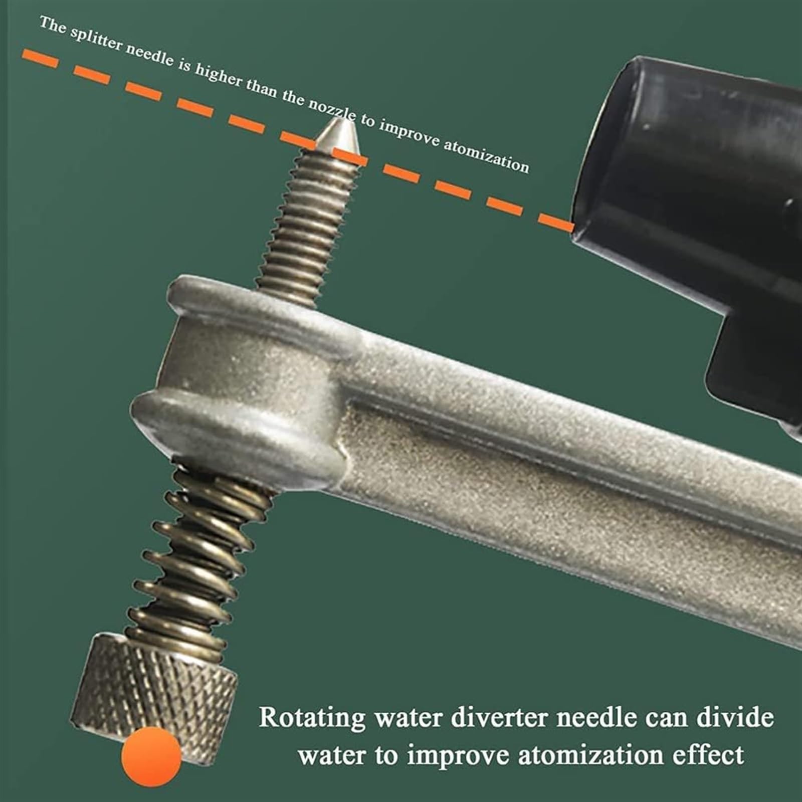 Irrigatore da giardino con ugello di ricambio, pistola a spruzzo per irrigazione da 3,8 cm, regolabile a 360°, per fattorie, frutteti, giardini da tè, portata d'acqua 19-29 m