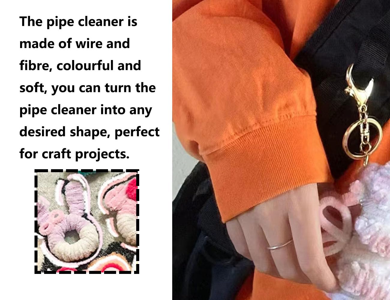 100 Scovolini In Peluche Per Lavoretti - Filo Di Ciniglia Pieghevole, Per Decorazioni, Pulizia E Fai-da-te