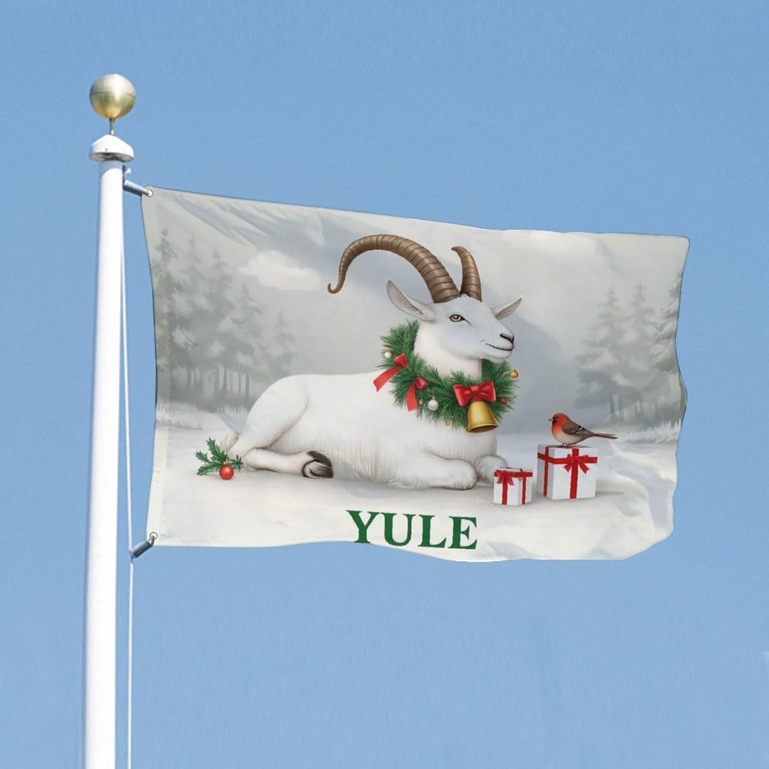 Flag -"Yule Winter Solstice Pagan Holiday" 5x8 Ft Durable Outdoor Decor Banner Patio Welcome Flags Yard Flags