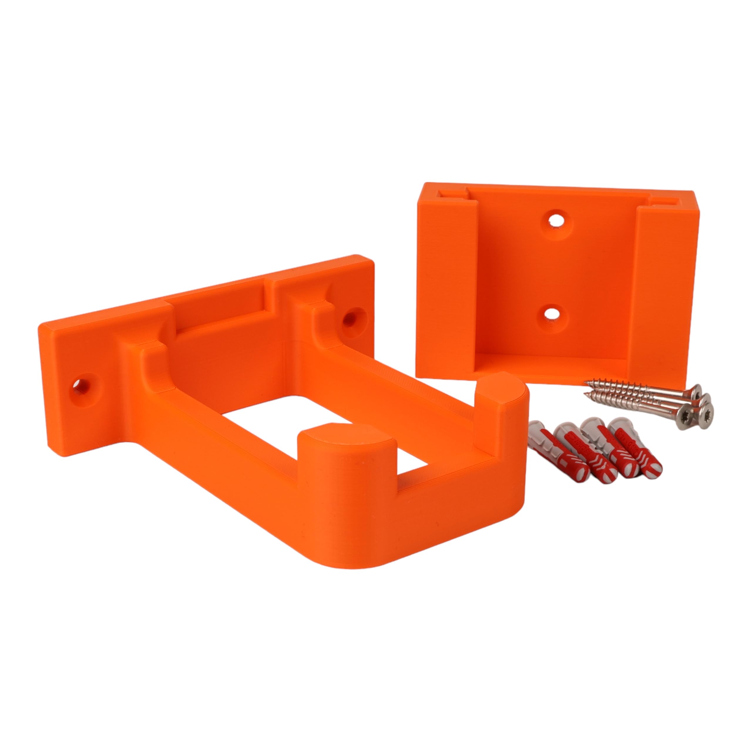 Halterung passend für STIHL HSA 26 Strauchschere Wandhalterung Gerätehalterung Zubehör Befestigung Wandhalter (Orange)