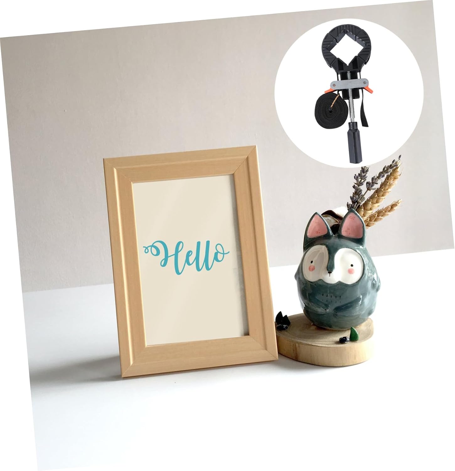 Right-angle Tension Clamp Woodworking Strap Clamp 90° Quick Tightening Frame Holder for Photo Frame Assembly and Woodworking Positioning