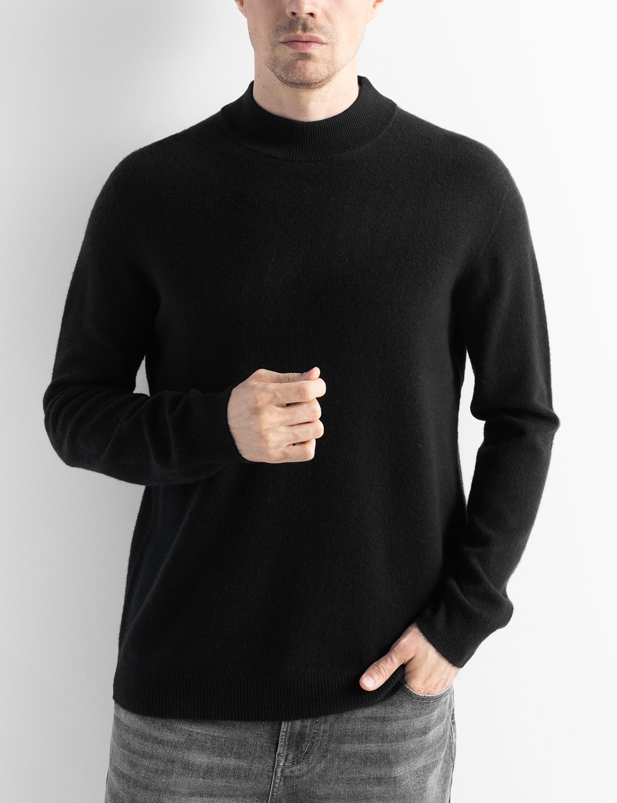 Chanyarn Maglione da uomo in 100% lana merino 2025 Autunno Inverno Prima Linea Pronto da Indossare Collo a lupetto Manica Lunga Maglione in Maglia Senza Cuciture