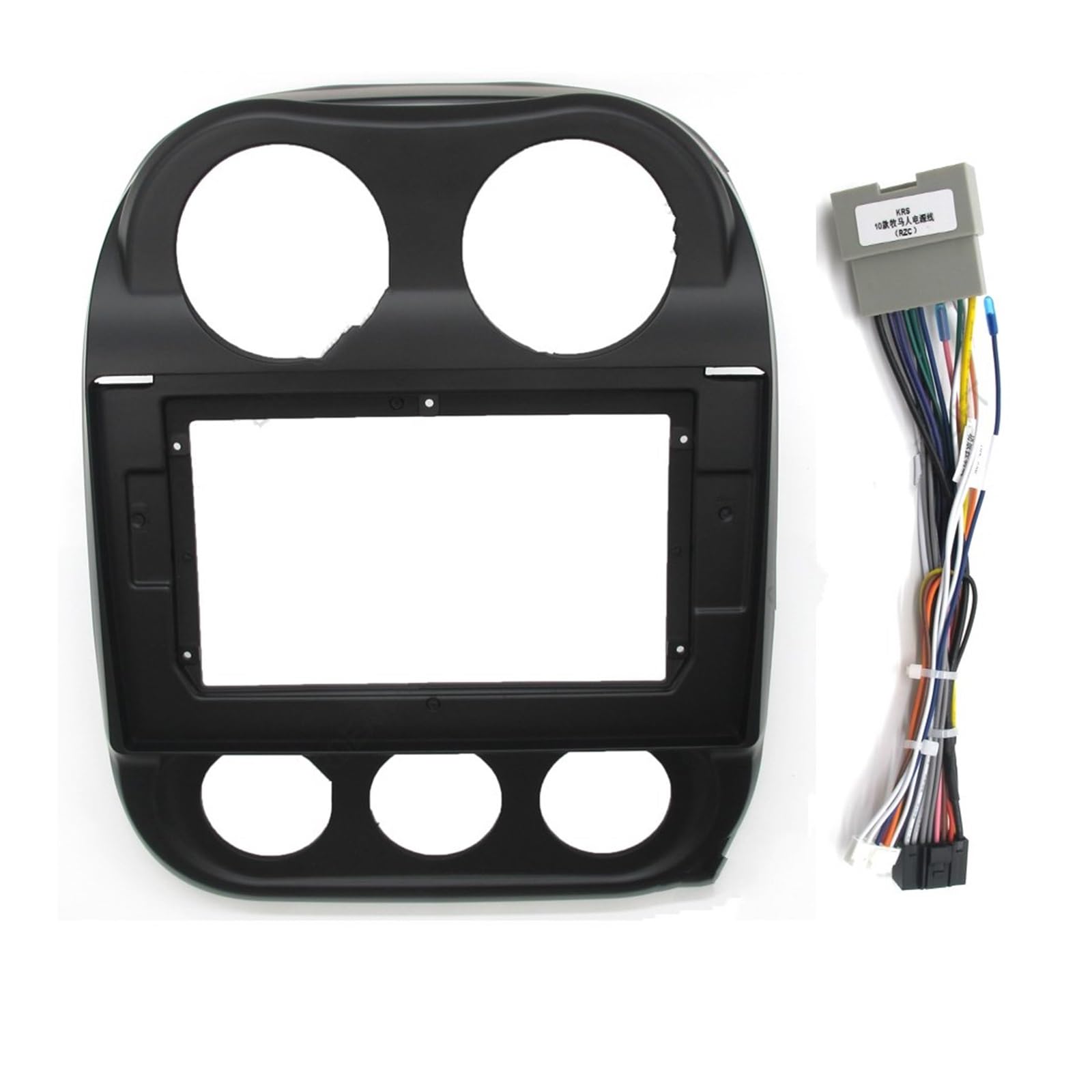 Marco plástico Radio 10,1 Pulgadas para Jeep para Compass para Patriot 2010-2016 Radio Fascias Estéreo Tablero Marco 2 DIN GPS MP5 Android Panel Embellecedor