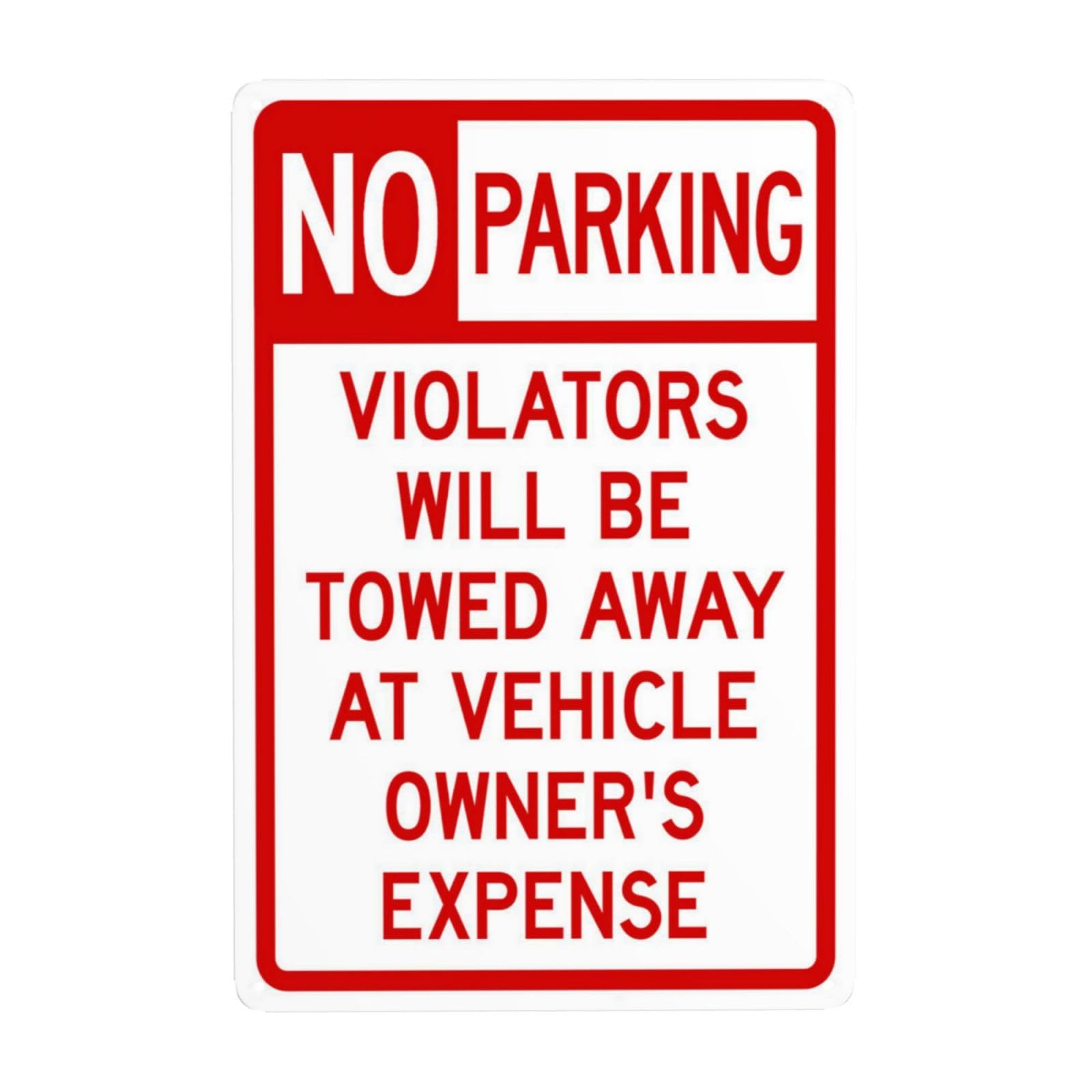 SMAZDFXX No Parking Sign,s Will be Towed Metal Warning Signs, Cautions Security Tin Sign, Safety Posted Signs for Street Business Wall Decor 5.5"x8"