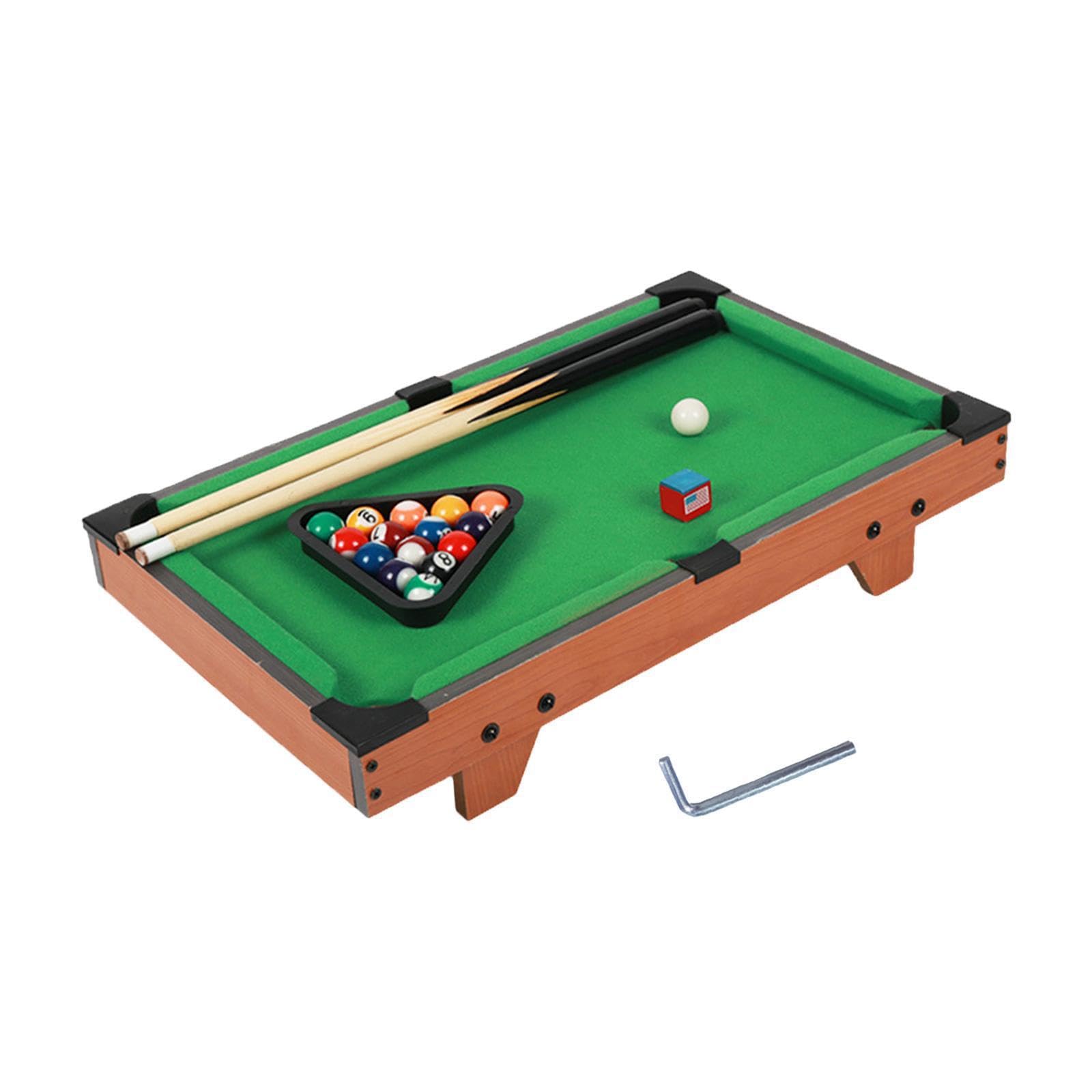 de Billar pequeña, Paquete de Regalo Divertido para la Familia, Incluye Bolas de Billar, Tacos, Elementos Esenciales para la Sala de Juegos de