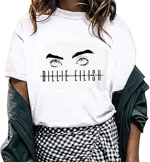 Women Fashion Print Tee Girl Casual Crew Neck Print Top Blouse Personality Top - coolthings.us