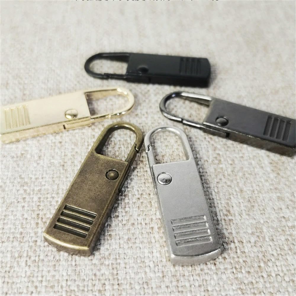 100 Uds tirador de cremallera de repuesto tirador de cremallera instantáneo desmontable para equipaje ropa mochilas abrigo DIY costura cabeza de cremallera-aleatorio