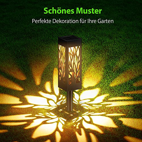 KOOPER Garten Solarlampen für Außen, 6 Stück Upgrade Solar Gartenleuchte mit Warme LED Licht, Auto Ein/Aus Garten Deko… – Bild 5