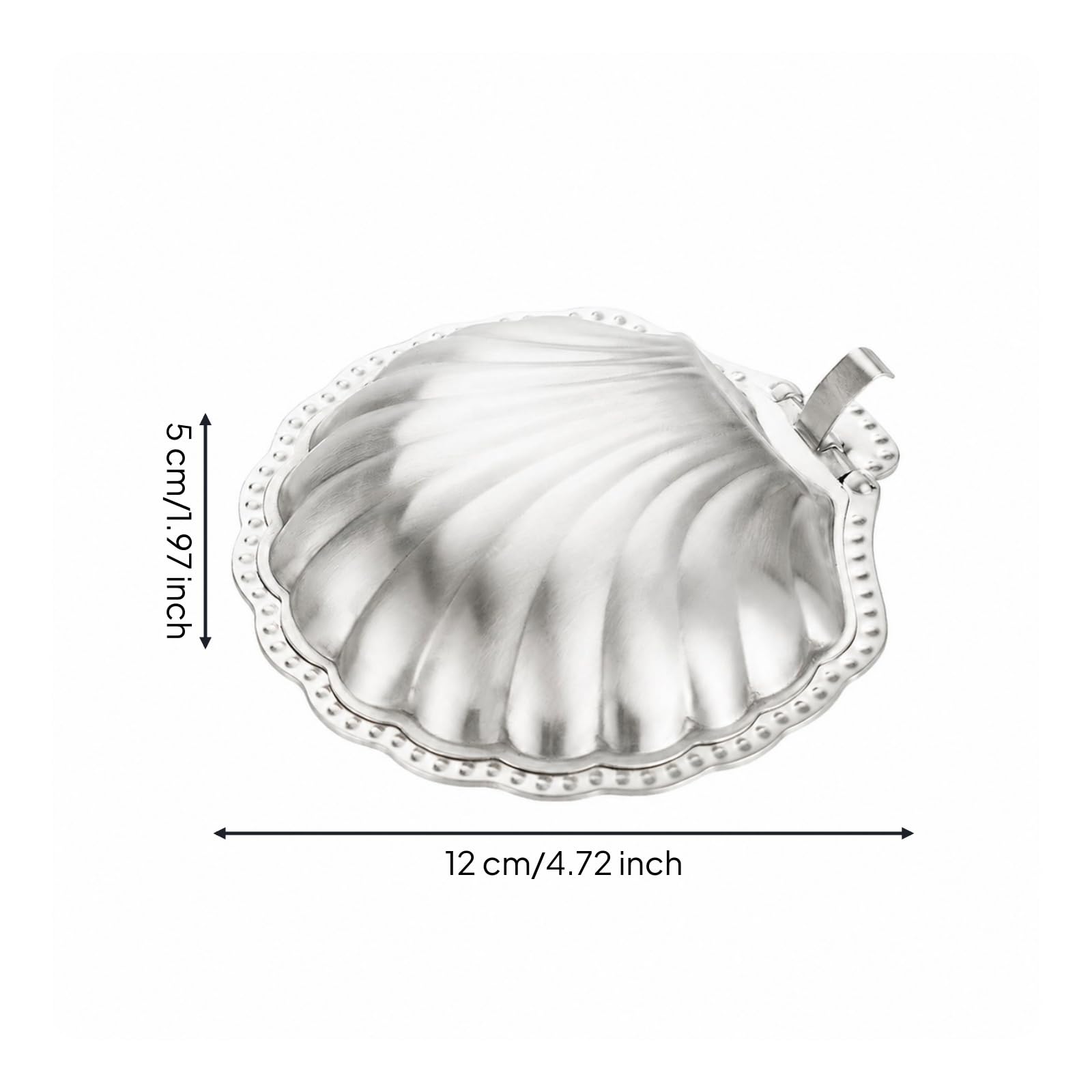 kowaku Piatto Conchiglia con Finiturrgento Spazzolato Condimenti Compatto Percentuale Formali