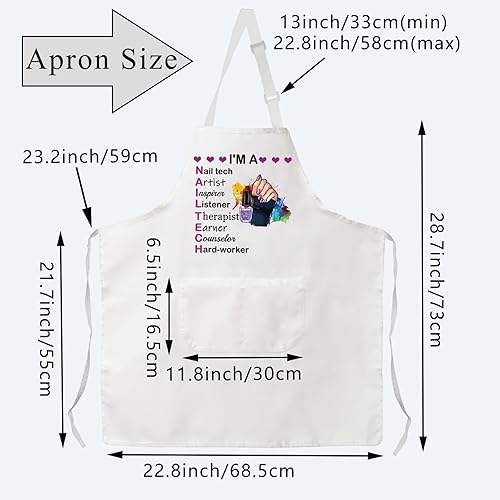Miniatura 2 de BDPWSS Nail Tech - Delantal para mujer, soy un artista de tecnología de uñas, inspirador, oyente, terapeuta, consejero, trabajador duro