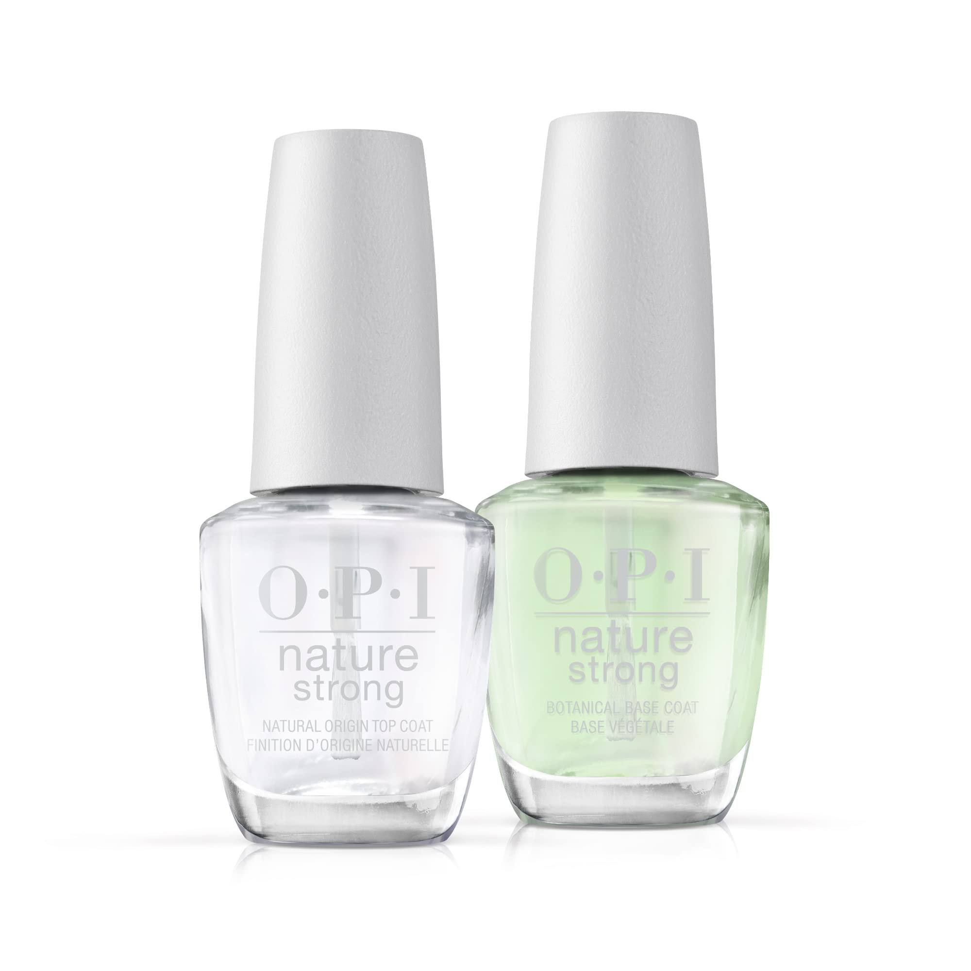 OPI Nature Strong | Laca Vegana | Esmalte de Uñas de Origen Natural| Pack Duo Base + Top Coat (15ml)
