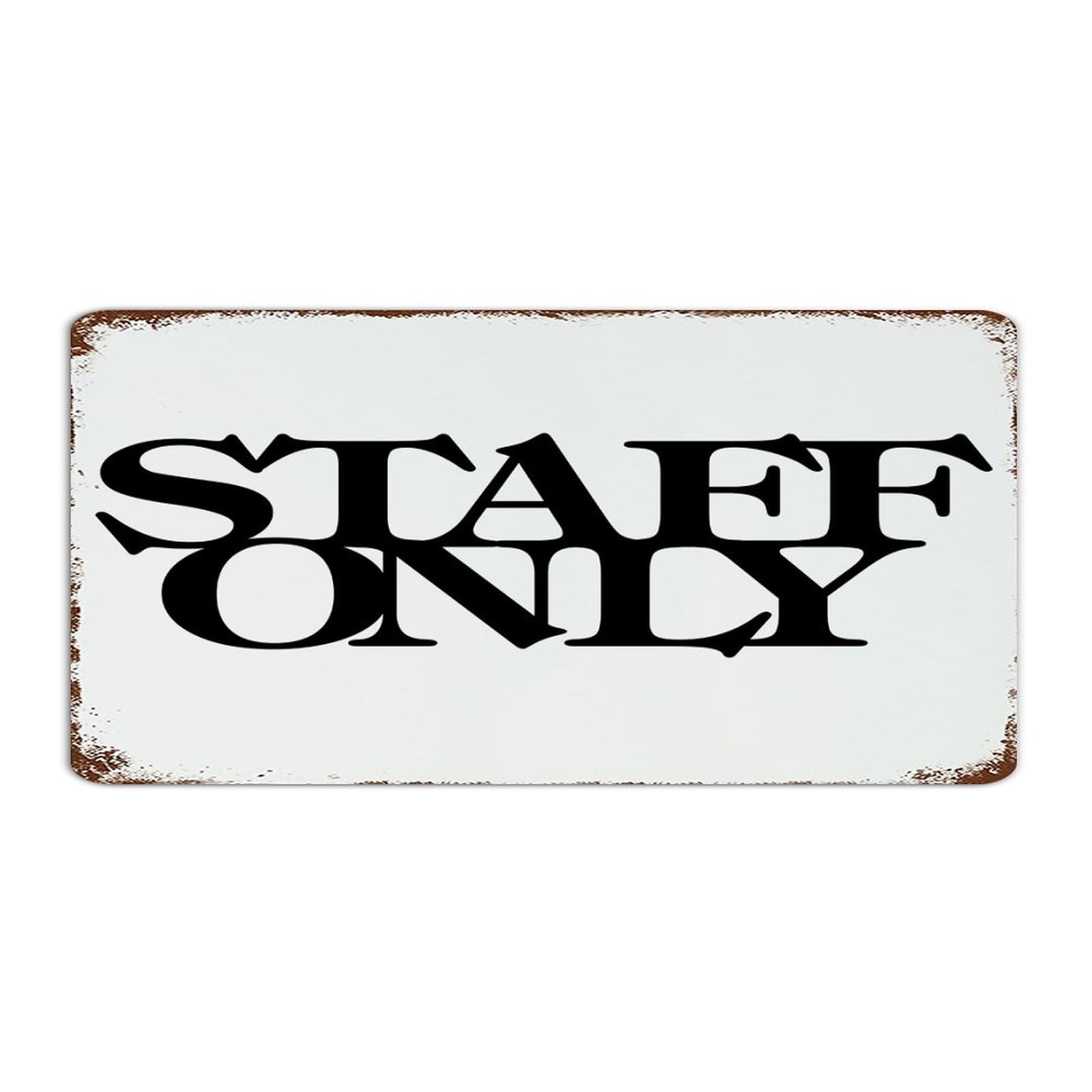 Autravelco Style-7 Staff Only 6X12 Inch Metal Signs Hanging Living Room Outdoor Bathroom Wall Décor Aluminum Metal Sign Garage Signs For Garage