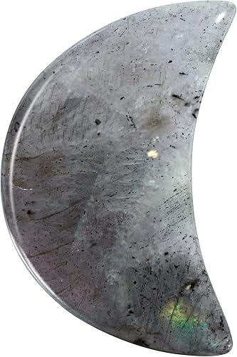 Miniatura 4 de mookaitedecor Juego de 5 piedras de palma de bolsillo de cristal curativo en forma de luna, piedra de Reiki pulida para equilibrio de chakras,