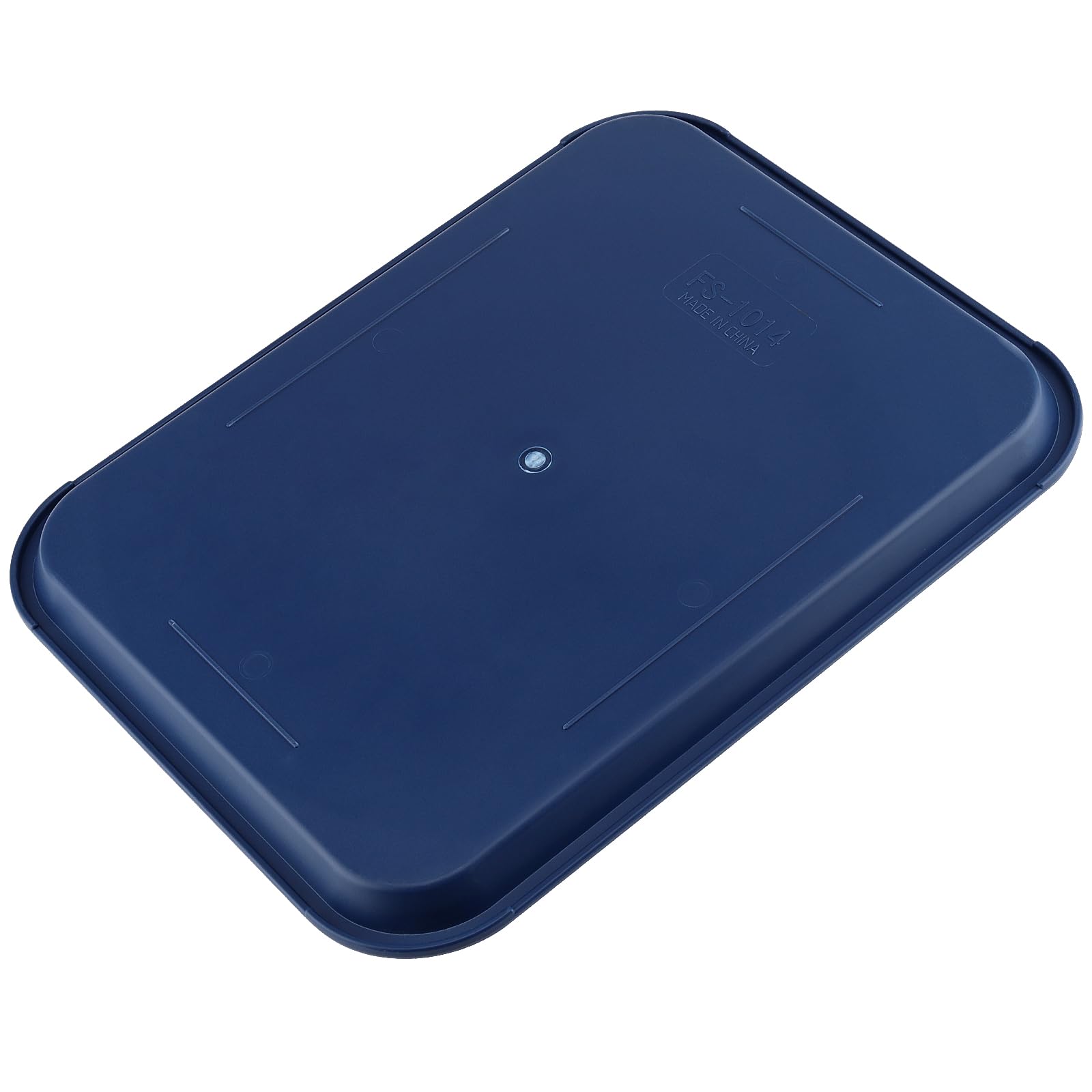 MAHIONG 15 Pack 14 x 10 Inch Blue Large Fast Food Tray, Rectangular Plastic Cafeteria Trays Restaurant Serving Trays, School Lunch Trays