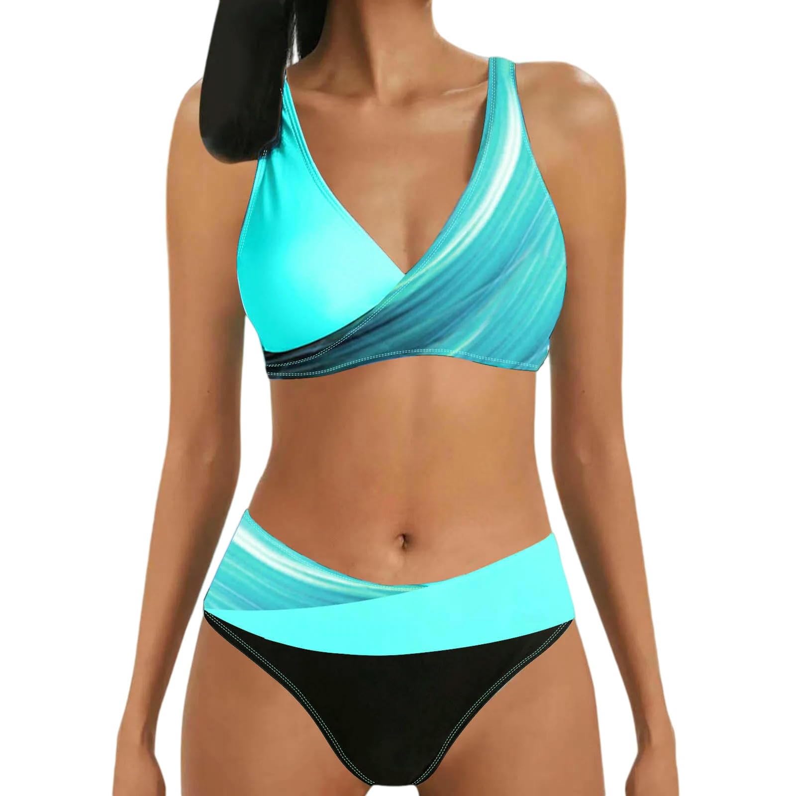 Bañador tankini de mujer con pantalones cortos que disimula abdomen