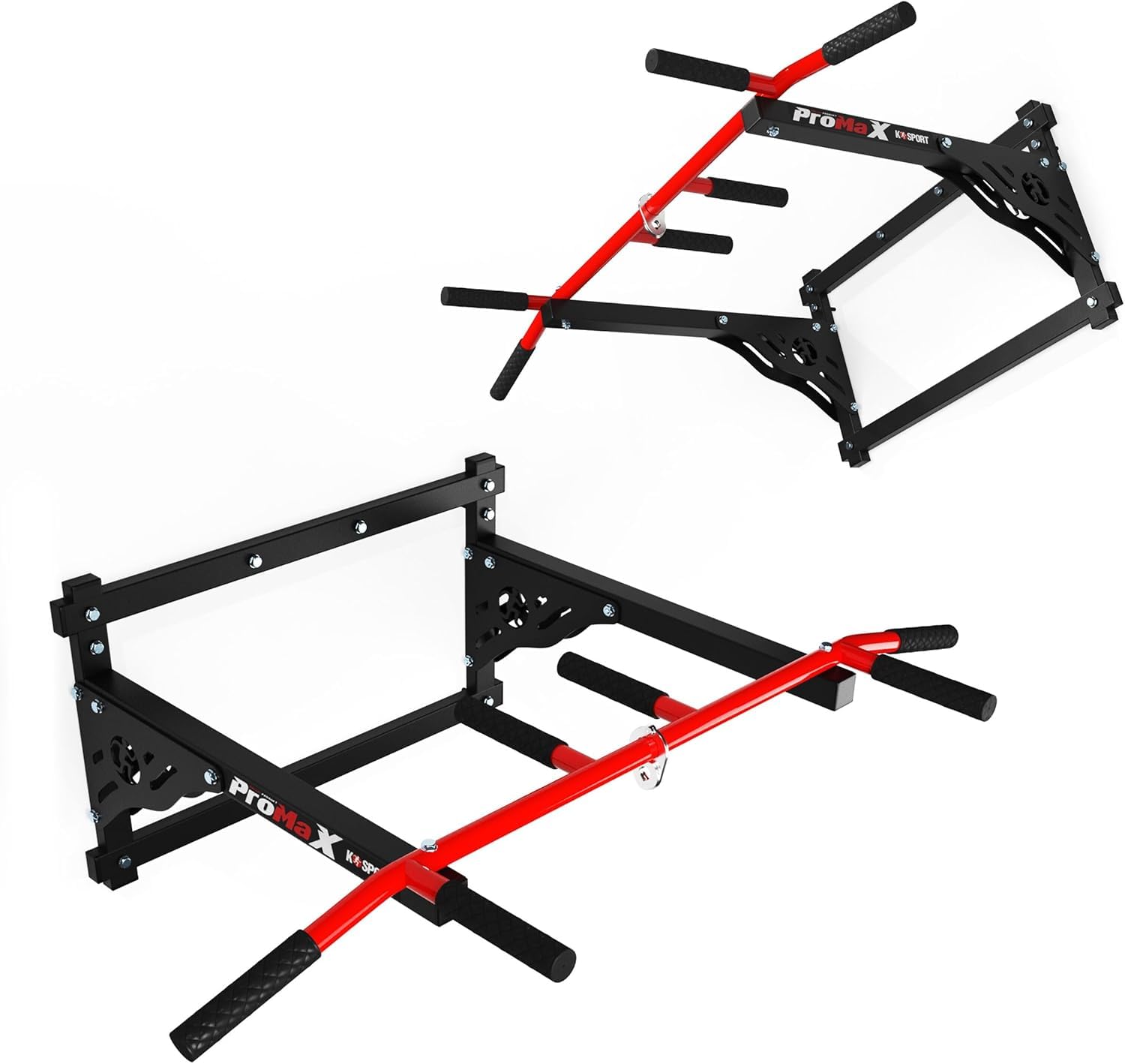 K-Sport Pull Up Wall Mounted Chin Up Bar with Punch Bag & Resistance Band Tra...