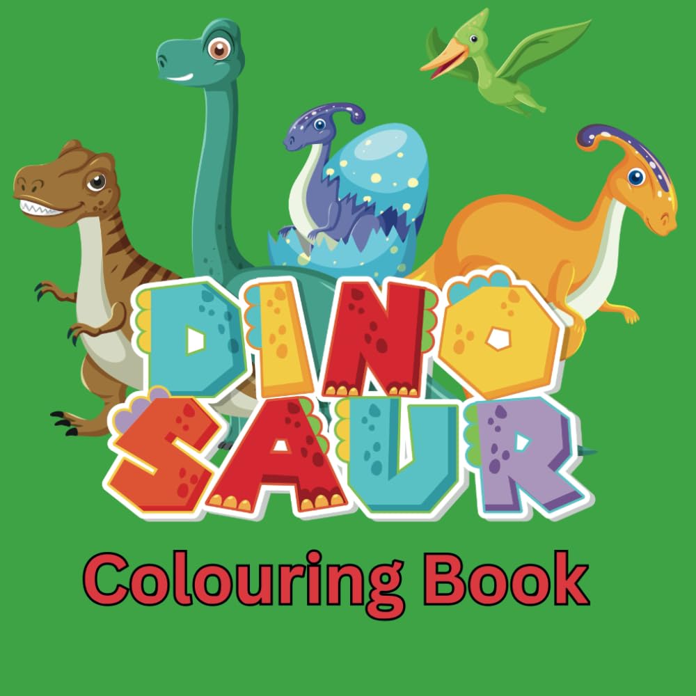Dinosaur Colouring Book for Children: Learn dinosaur names and fun facts