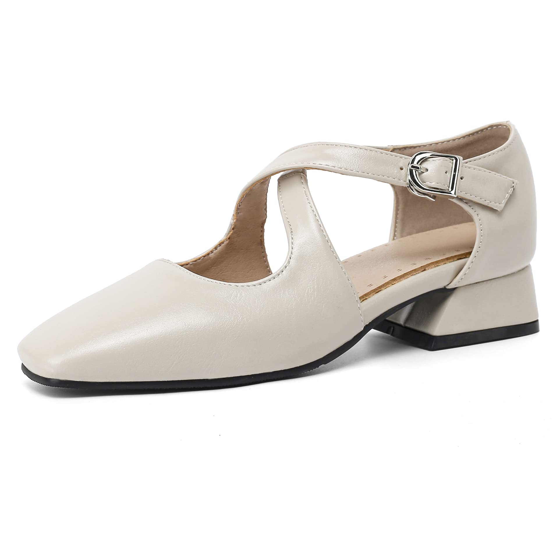 Mocassini Donna Con Tacco Medio 3cm - Punta Rotonda, Senza Lacci, Comodi Per Tutto Il Giorno - Foto 6