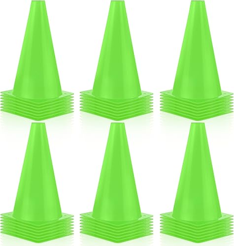 30 conos de tráfico de 9 pulgadas de plástico para entrenamiento de agilidad deportiva, conos de seguridad, equipo de práctica de fútbol para