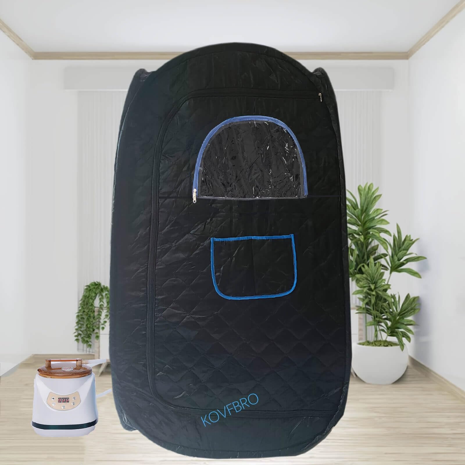 Sauna Tent Portable Sauna at Home Sauna Personal Residential Steam Sauna 220V 2L 1000W(1.5 Years Warranty) Black