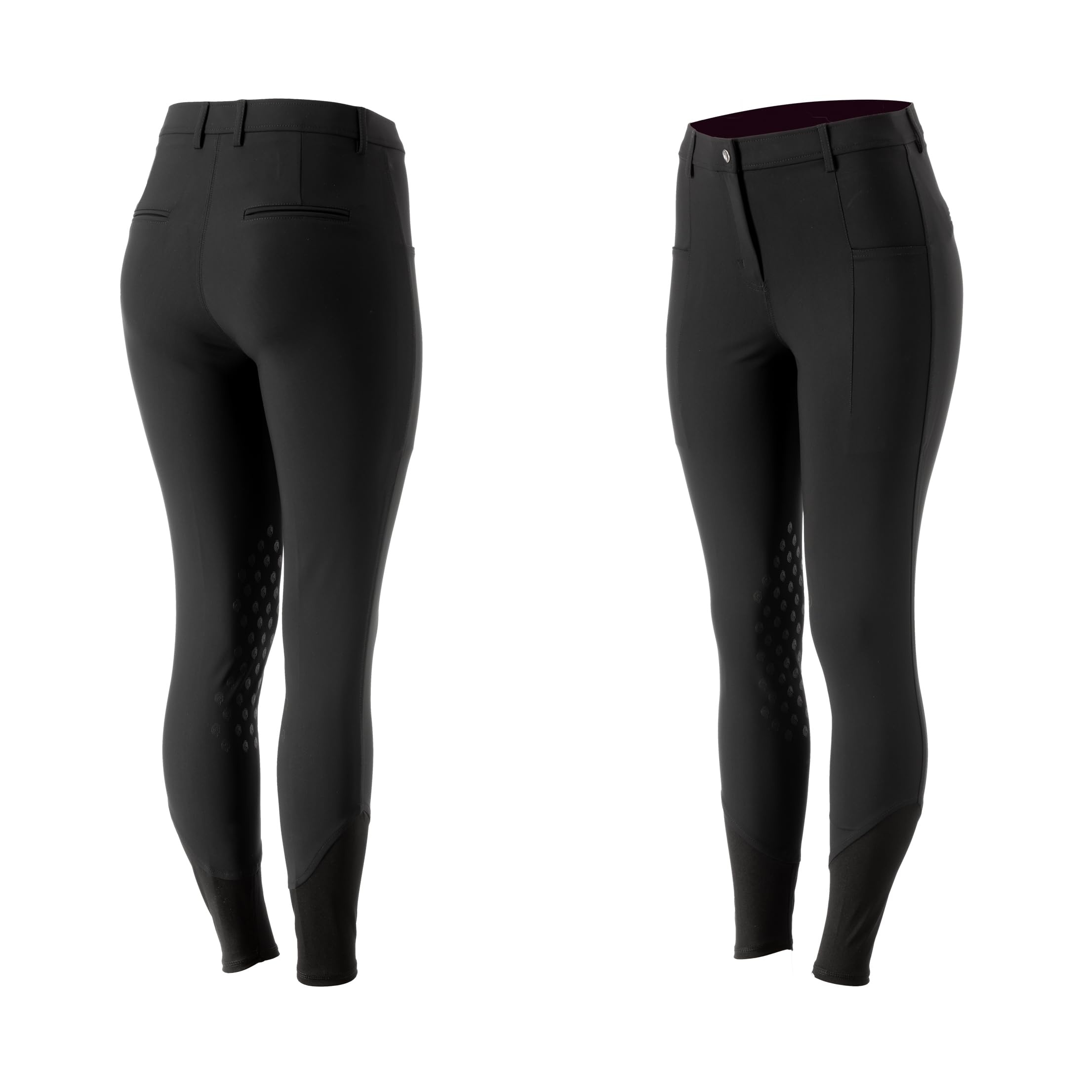 Equinavia Anna Womens Tailored Knee Patch Breeches - Black - 32