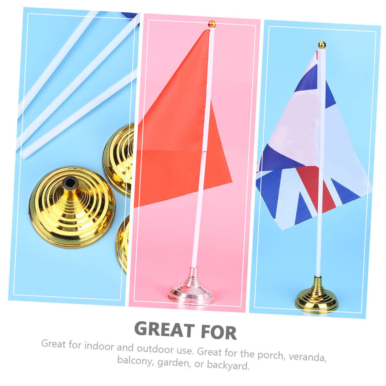 12pièces Support Fanion Table Plastique Stable Et Portable