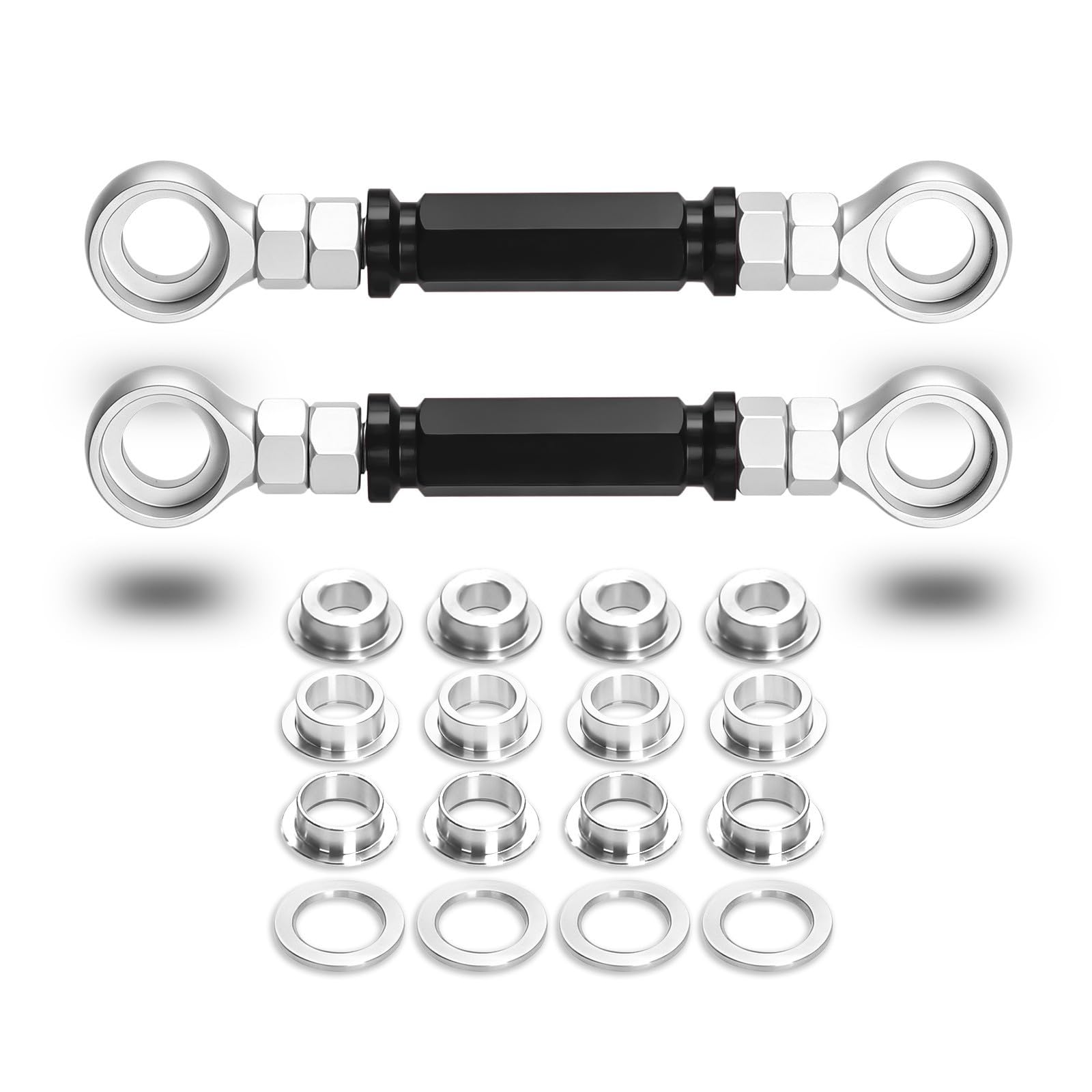 DRZ400/YZF-R6 Verstellbarer Tieferlegungs-Umlenkhebel für GSX1300R HAYABUSA,V-Strom,KLR650,DR650 / DR650S / DR650SE,Z750,Bandit 1200,GS500,SV650,CNC Umlenkhebel Zur Tieferlegun (Schwarz)
