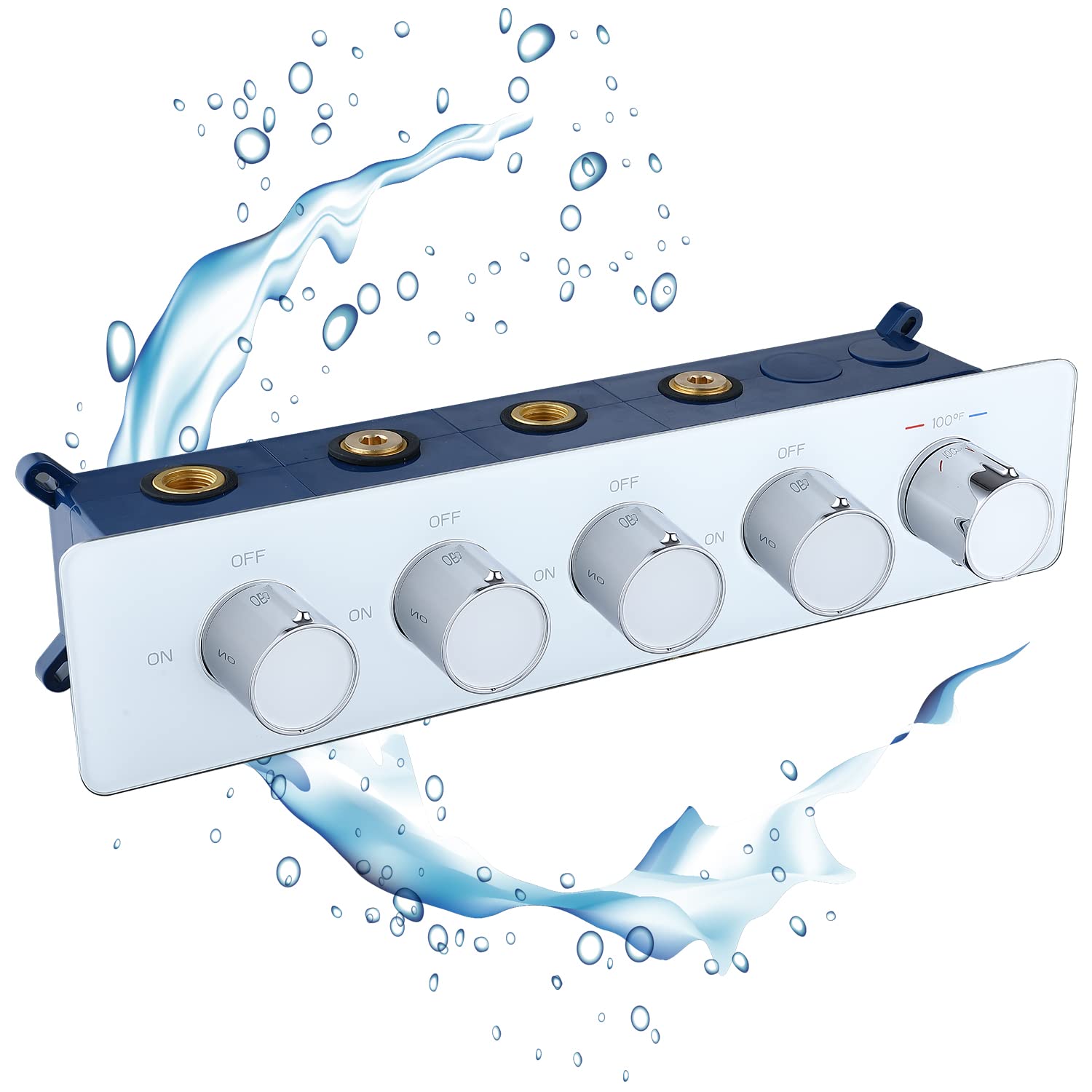 Buy NPYSVSSS 4 Way Shower Diverter Thermostatic Valve, Brass