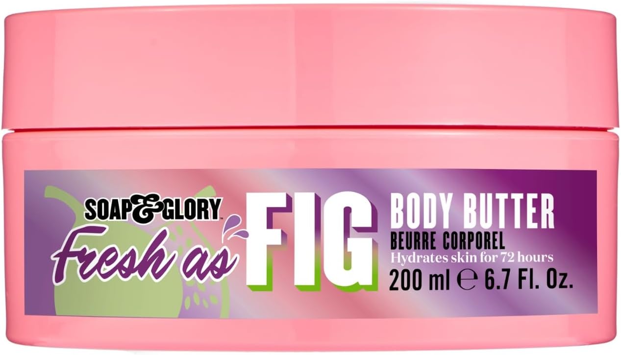 Limited Edition Fresh as Fig Body Butter - Vegan Body Moisturizer for Dry Skin with Shea Butter, Aloe Vera & Rosehip Seed Oil - Scented with Plump Fig and Sparkling Lemon Blossom (200 ml)