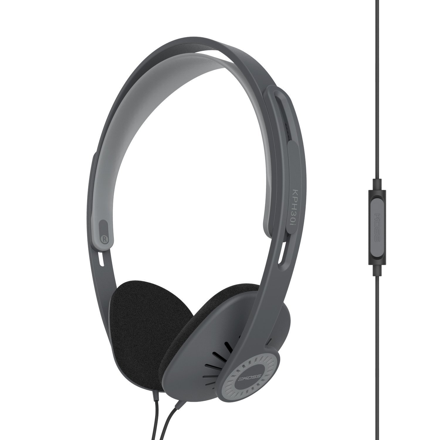 Koss Kph30Ik On Ear Wired Headphones | in-Line Microphone & Remote | Lightweight | Deep Bass | Dark Grey Koss Kph30Ik On Ear Wired Headphones | in-Line Microphone & Remote | Lightweight | Deep Bass | Dark Grey