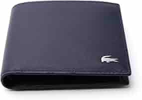 ワンポイントワニつき＜LACOSTE＞2つ折り財布 LACOSTE LACOSTE(ラコステ)財布 レザー 二つ折り 小銭入れ付き