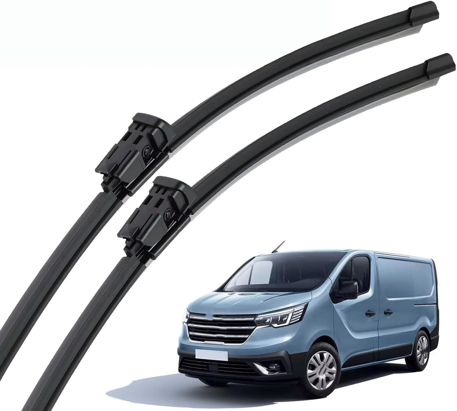 liufangfc Front Windscreen Beam Wipers for Renault Trafic MK3 2014-2023 26"+19", Set of 2 Replacement Blades with Pre-assembled Adapter, Only for Right-Hand Drive (UK)