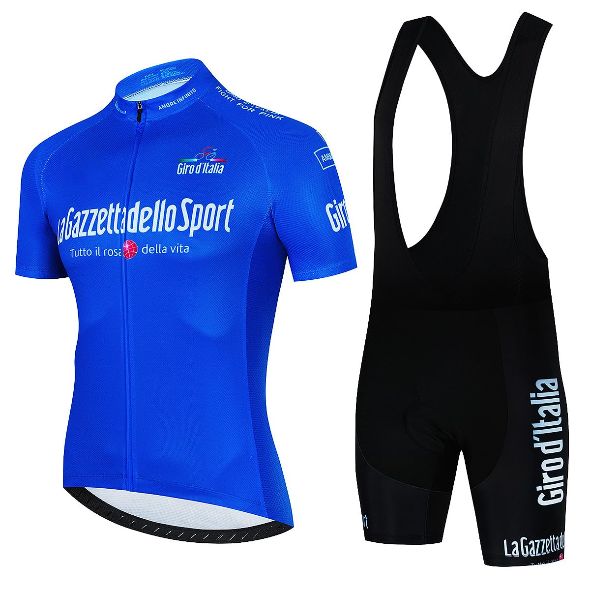 Completo Ciclismo Uomo Estivo Abbigliamento Mountain Bike Tuta mtb Maglia Ciclismo Manica Corta e Pantaloncini Bici Imbottiti Salopette Gel