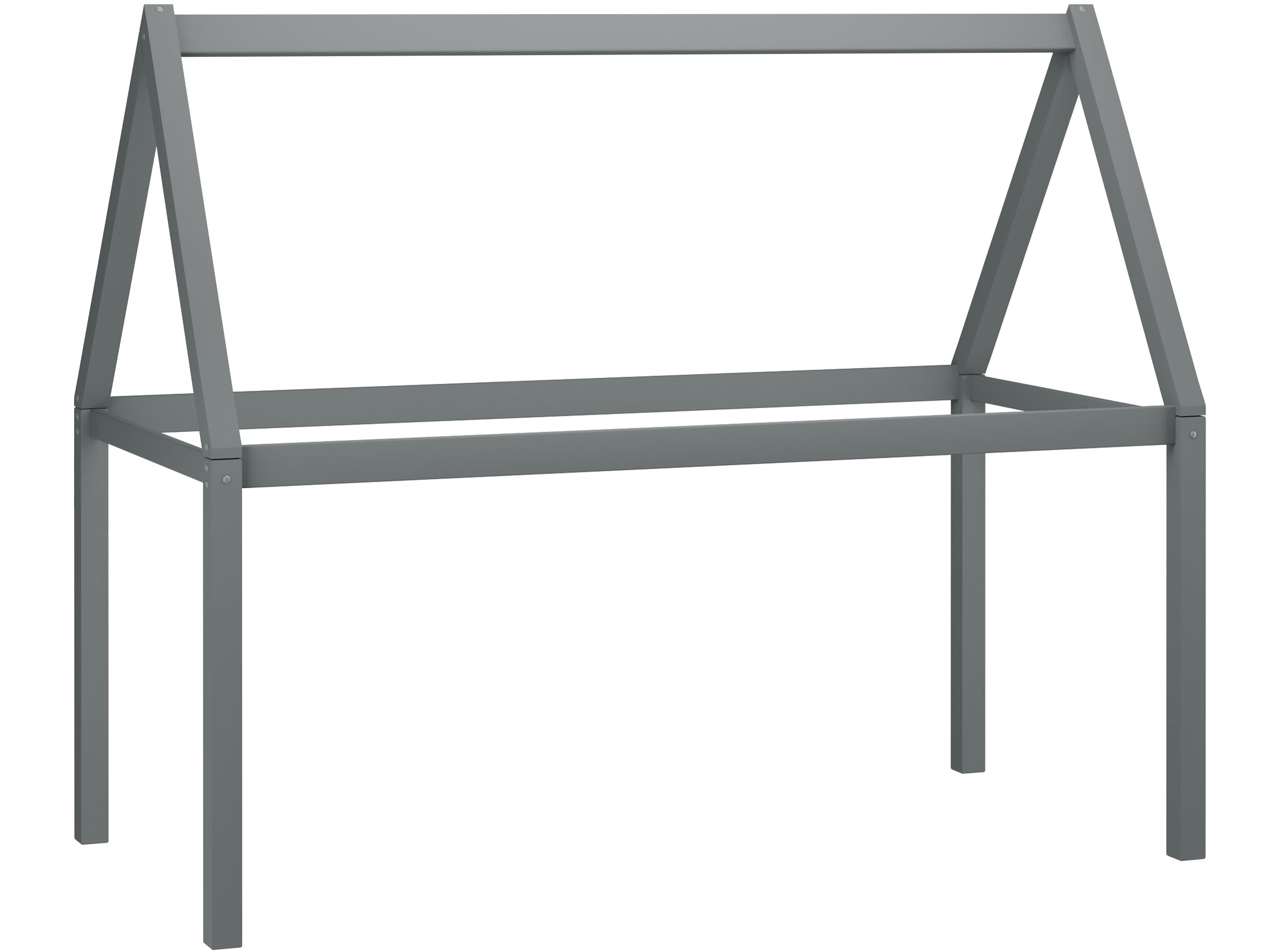 Loft24 - Pine Wood Kids Bed Canopy - Grey - 198cm