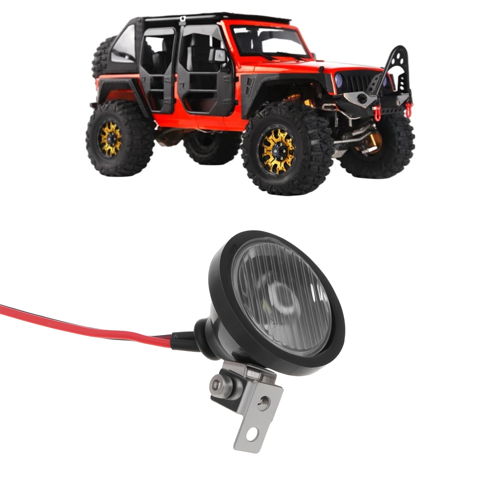 VGOL 1Pair LED Round RC Car Headlights Compatible with Axial TRX4 TRX6 Redcat RR10 MST 1/10 1/8 - Image 2