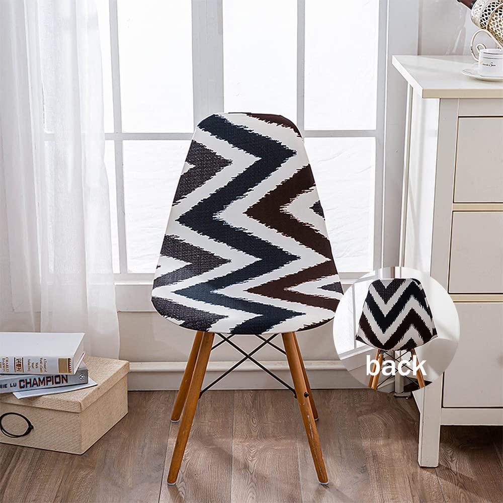 Highdi Tine Shaped Scandinavian Dining Chair Covers, Stretch Universal Armless Chair Slipcovers Shell Chairs Covers Removable Washable For Kitchen, Bedroom, Living Room, Lounge (,1Pc)