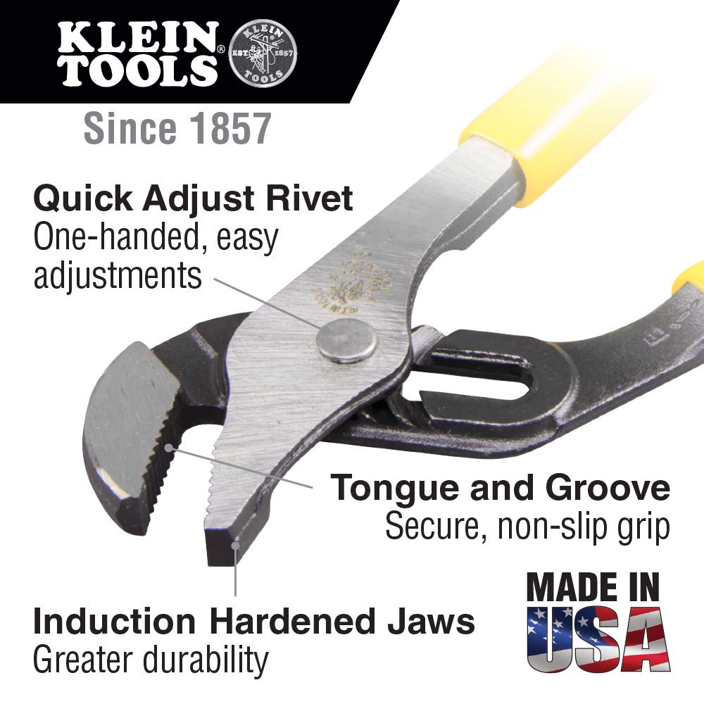 Klein Tools J502–10 Journeyman Pumpe Zange, gelb und schwarz, gelb/schwarz, klein