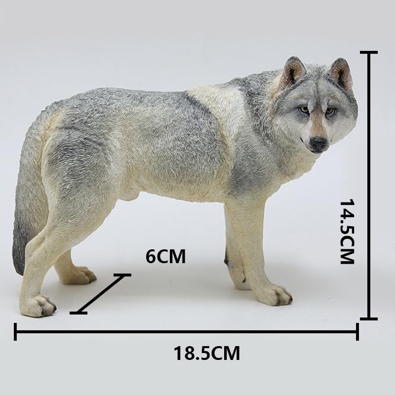Statue de loup faune AMITD JXK décoration maison sculpture animalière durable