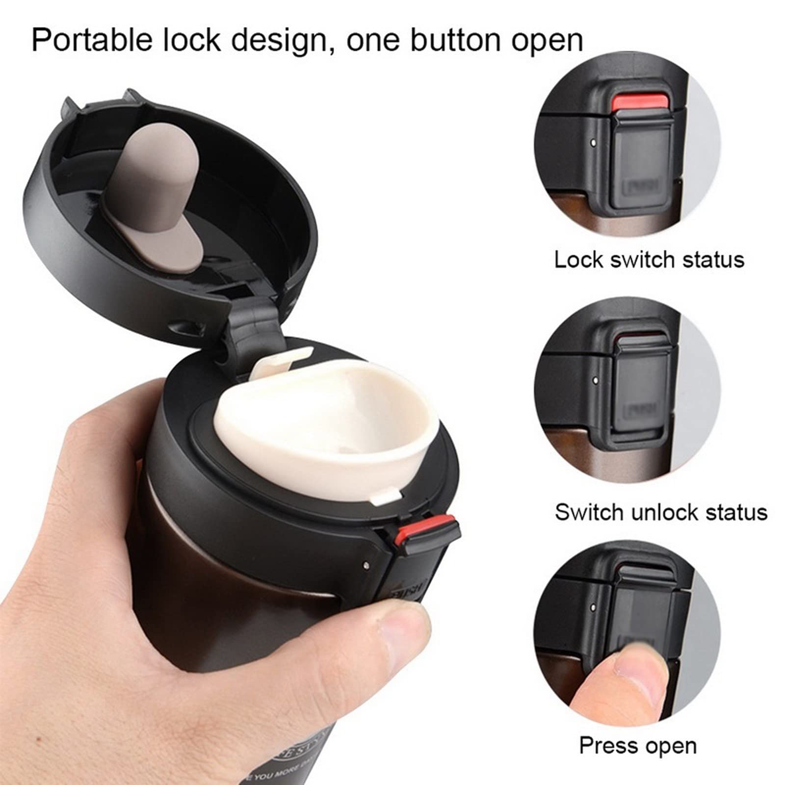 Vakuum Tasse 380ml Doppel Edelstahl 304 Kaffee Becher Auslaufsicher Thermos Becher Reise Thermal Cup Wasser Flasche für