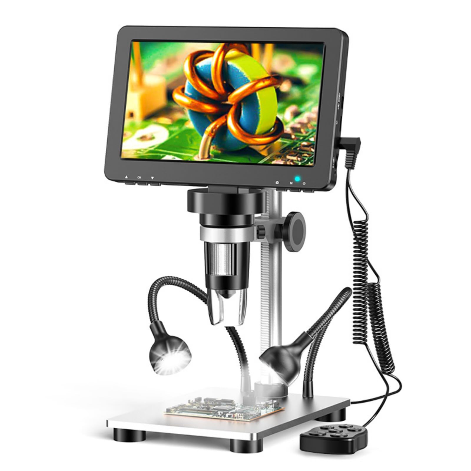 Microscopio ad alta chiarezza da 7 pollici con ingrandimento 1200X e connettività per immagini e condivisioni video senza soluzione di continuità microscopio LCD