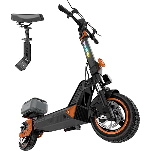 Electric Scooter for Adults, 1200W Peak Motor Fast E Scooter, 10" Off-Road Tires, Up to 30 MPH & 35 Miles Long Range, 48V 18.2AH Battery, Heavy Duty 300+ lb Capacity, Foldable Commuter E-Scooter