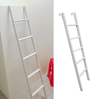 RV Bunk Ladder 5 Step Rv Bunk Ladders for Travel Trailers, Floor Standing Bunk Bed Ladder with Hook Retainer, Indoor Twin Bunk Bed Ladder, Load 200kg/ 440 Lbs