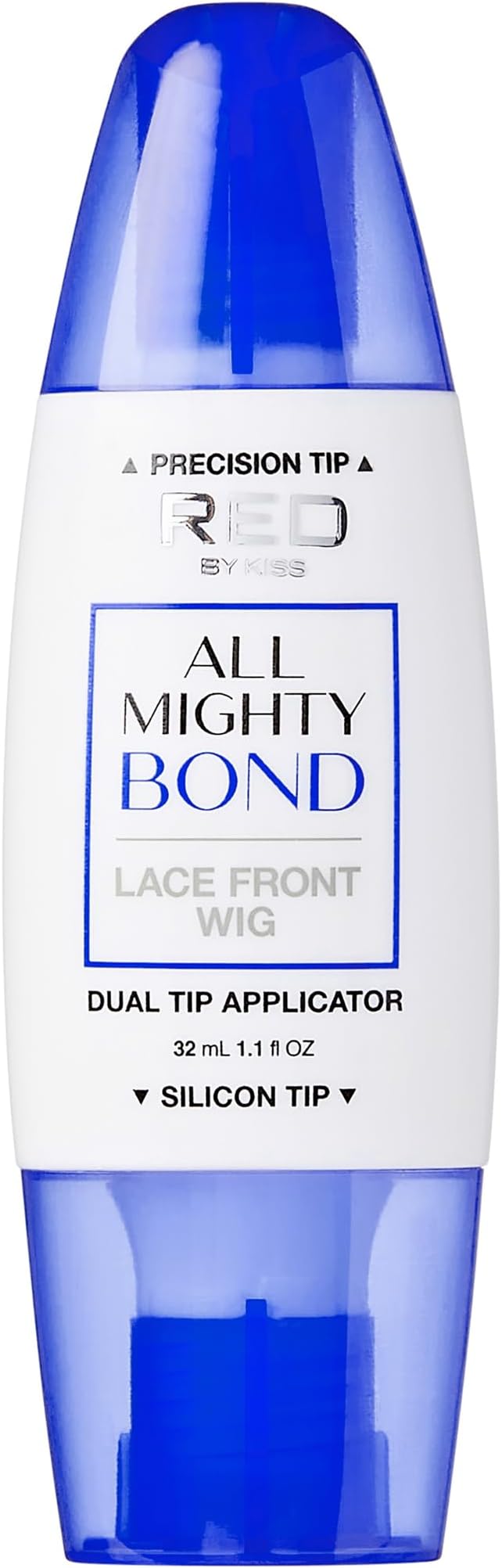 KISS All Mighty Bond Lace Front Wig Glue Dual Tip Applicator 32mL (1.1 fl OZ) - Instant Drying, Seamless Finish, Insanely Strong- KAMBD01D1 (Adhesive)